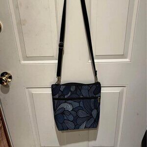 NWOT Danny K Beverly Hills Blue + Black Zippered Maggie Purse